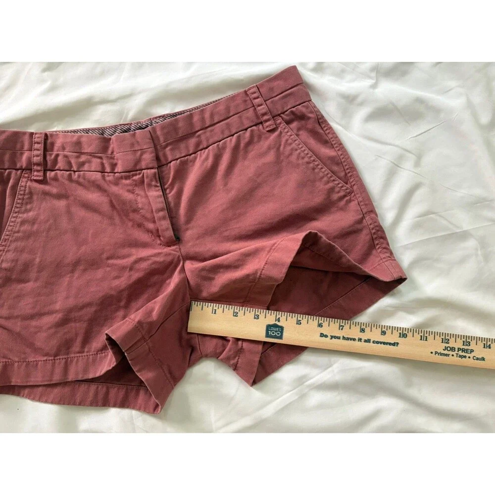 J.Crew Chino Shorts Women’s Size 6 Deep Coral Summer Casual Preppy